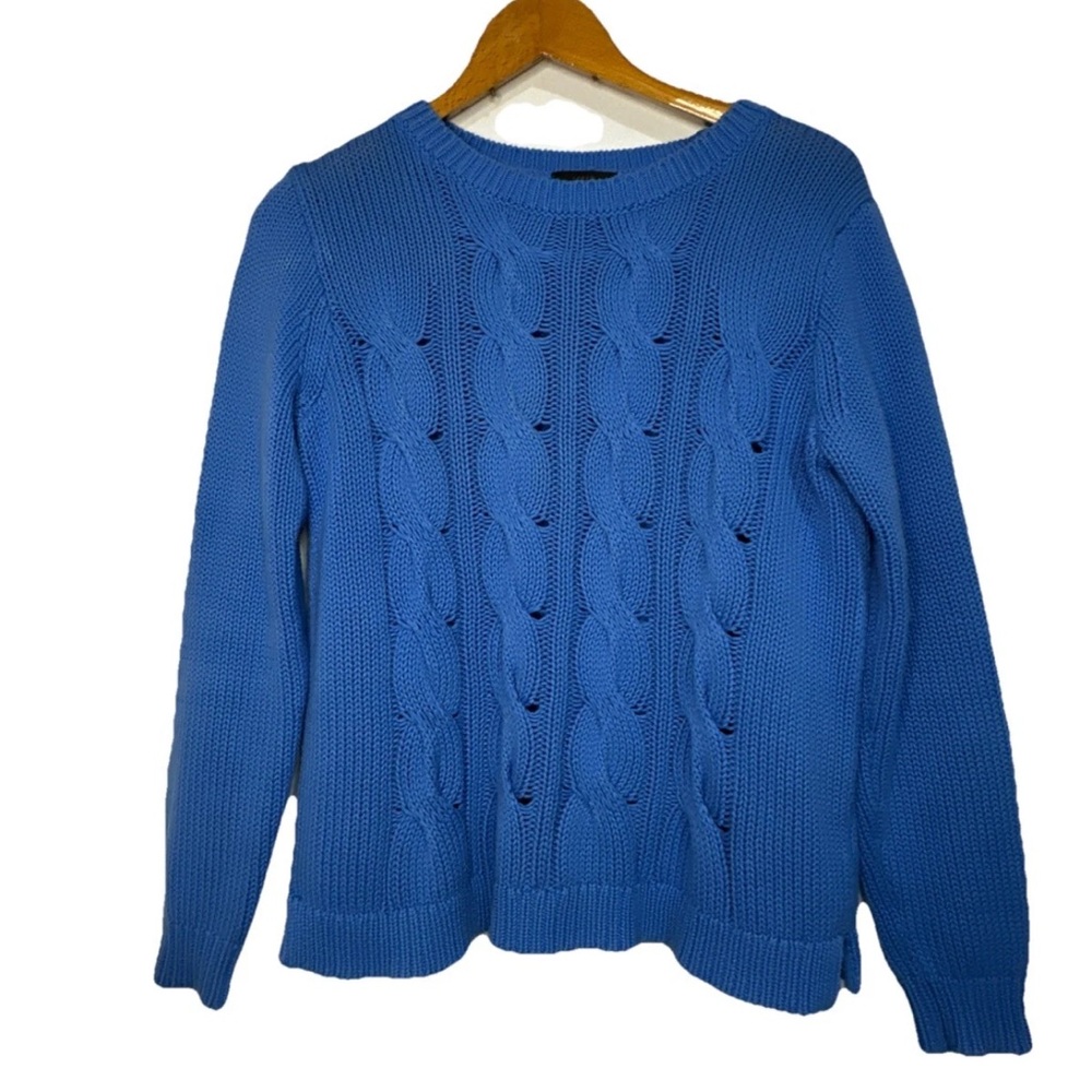 J Crew Women’s S Oversized Cable Knit Sweater Granny-core Collegiate Preppy cute - Picture 2 of 11